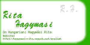 rita hagymasi business card